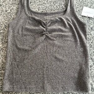 American Eagle Outfitters Charcoal Gray Tank Top